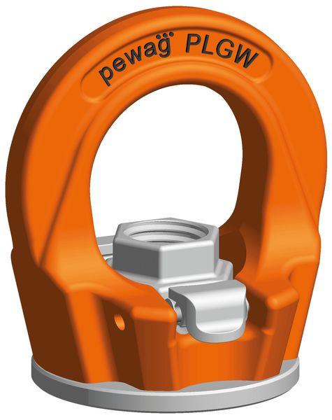 Anneau de levage PLGW-SN 0,3T - M8 - Femelle, articulé, acier orange - Charge maximale 1000 Kg_0