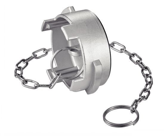 Bouchon sans verrou avec chaînette cadenassable - Modèle 5542 - Inox 316 ou Aluminium - DN40 à DN100_0