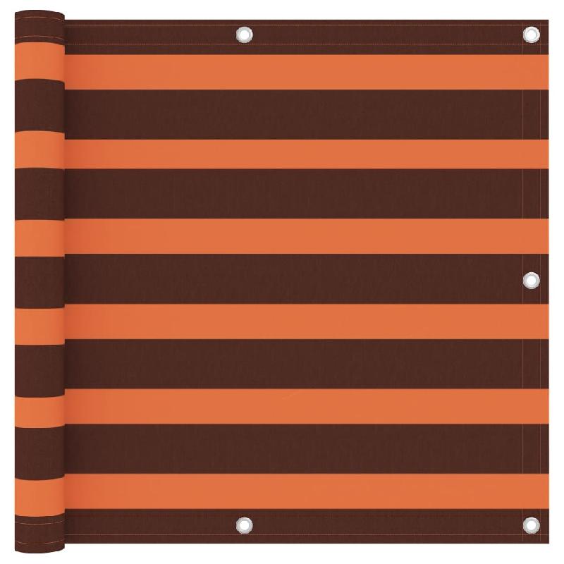 ÉCRAN DE BALCON BRISE PARE VUE PROTECTION CONFIDENTIALITÉ 90 X 600 CM TISSU OXFORD ORANGE ET MARRON 02_0010327_0