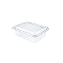 HOT FORM Barquettes charnières rectangles PET recty 18,2 x 14,2 x 7 cm - 1000 ml (400 unités) - transparent plastique V00556_0