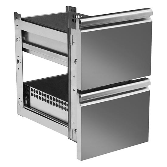 Kit de tiroirs 2x 1/2 pour tables réfrigérées avec profondeur 600 mm - Z/C604Q_0