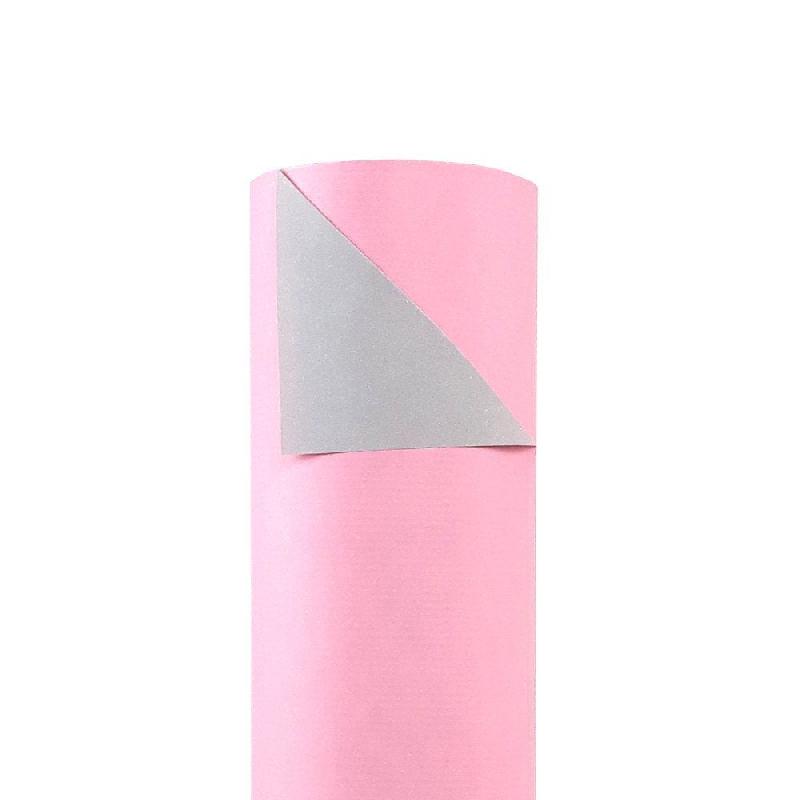 Papier kraft bicolore rose/gris 0,70 x 50 m_0