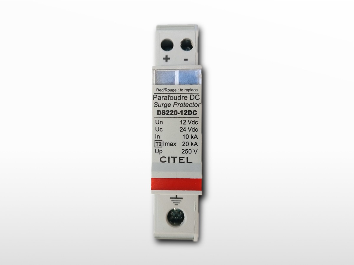 Parafoudre CITEL DS220S-12DC pour courant continu de 12 - 24V prévu pour les régulateurs PWM en 12V_0