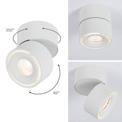 Paulmann Plafonnier LED Spircle 78mm - 8W 550lm 230V 3000K Blanc dépoli - Aluminium inclinable 93373_0