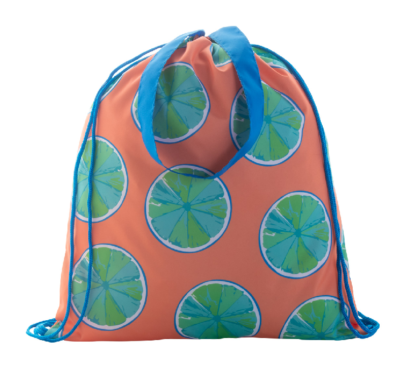 Sac piscine personnalisé - polyester 190T, cordes colorées, longues anses, sublimation totale_0