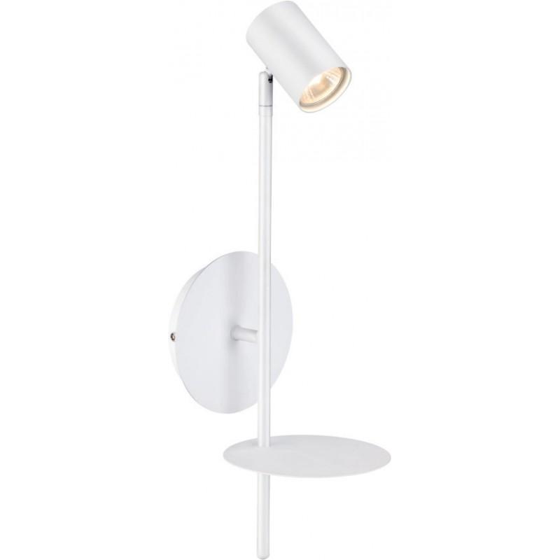 Spot mural moderne Rogna 53 cm blanc - Paris Prix - métal, culot GU10, norme IP20_0