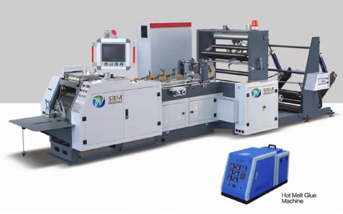 SRM-400 - Machine de fabrication de sacs en papier à fond pointu avec contrôle PLC et système de photocellule_0