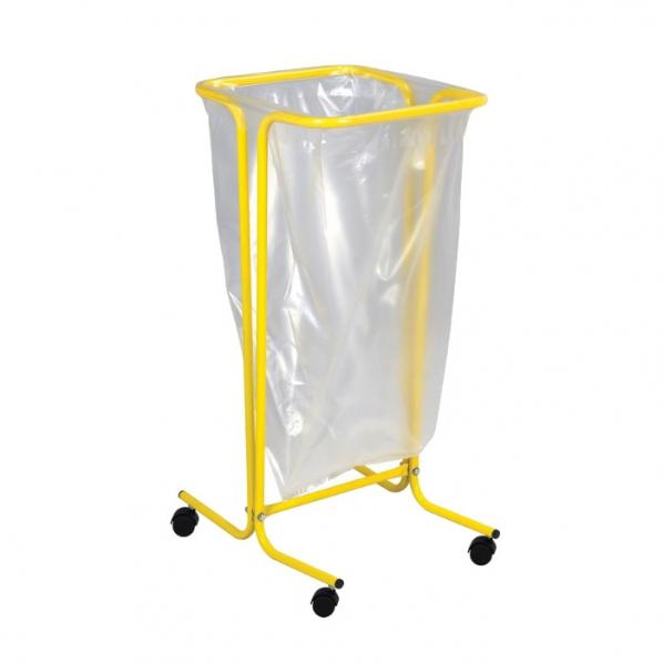 Support sac tri sélectif 110L TUBAG Jaune - 5 couleurs disponibles - Modèle sur pieds ou roulettes_0