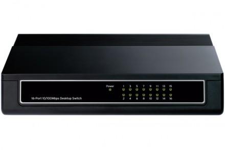 Switch réseau RJ45 10/100 - 16 ports SOHO - Compatible IEEE 802.3/802.3u - Boîtier plastique_0