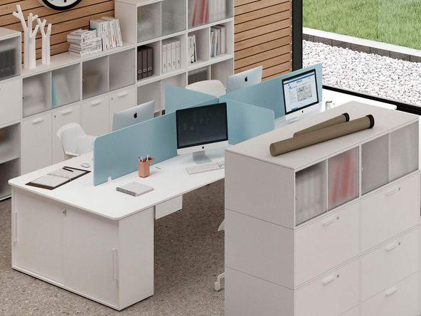 Panneau latéral en mélaminé laqué mat pour bench Denomics Fabrika, Trendwood et Gradia_0