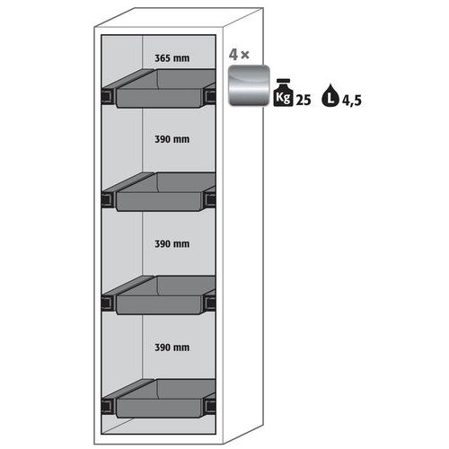ARMOIRE SÉCURITÉ S-PHOENIX-90 S90.196.060.FDAS BLANC - ASECOS