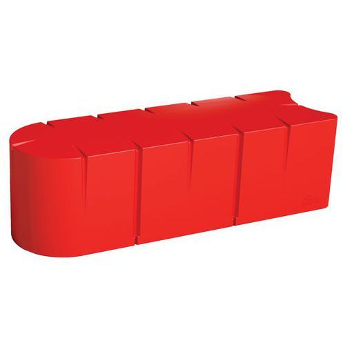 BANQUETTE CONNEXIO 4 PLACES 1412 CM - ROUGE SIGNALISATION RAL 3020 - MANUTAN EXPERT