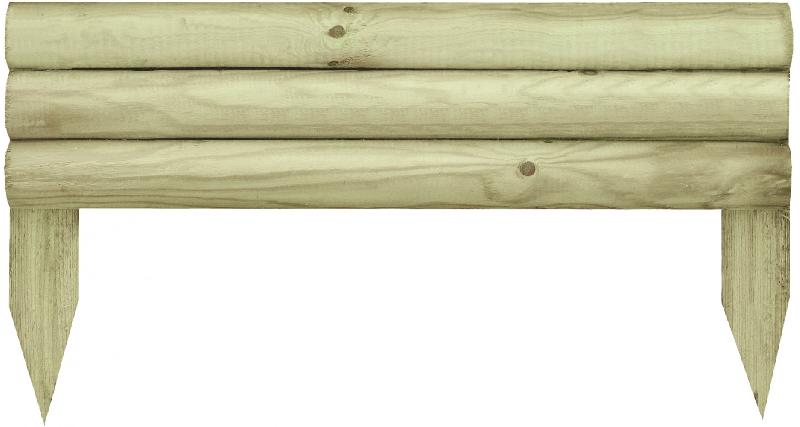 Bordure en bois naturel à planter - Minitraverse - H.30 x L.55 cm - Traitement autoclave_0