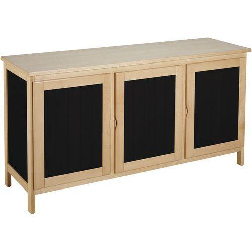 BUFFET PARADY 3 PTE - STRUCTURE COLORIS NATUREL / PTE WENGÉ - SUNSET CREATION