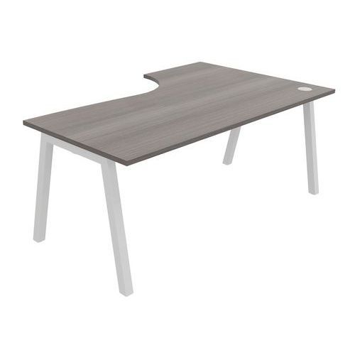 BUREAU COMPACT PARTAGE RETOUR GAUCHE 180 CM CÈDRE / BLANC - BURONOMIC