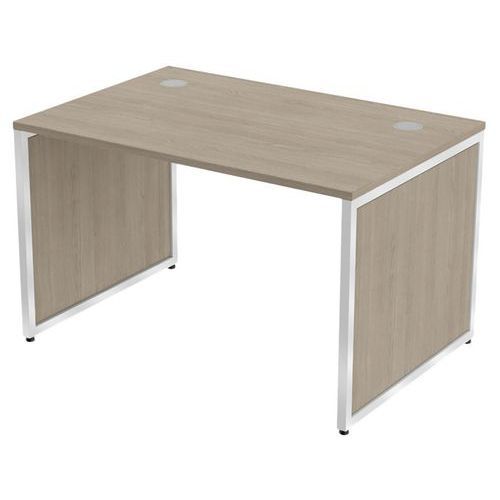 BUREAU KAD PIEDS PANNEAUX 120 X 80 CM CHÊNE GRIS BLANC - MBA