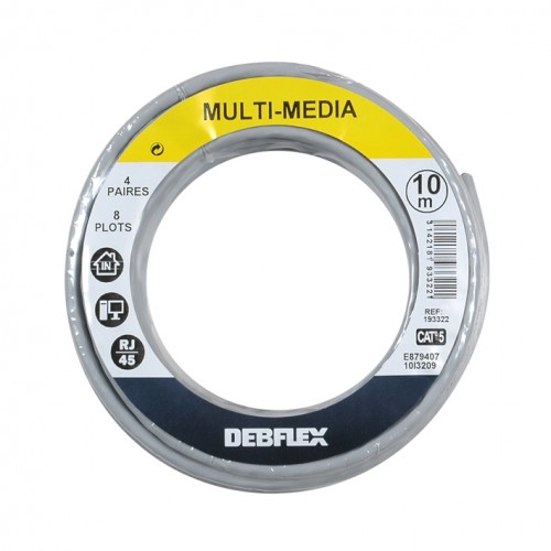 CÂBLE INFORMATIQUE - RÉSEAUX VDI - 4P - 10 M - GRIS DEBFLEX