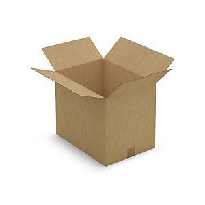 CAISSE CARTON BRUNE SIMPLE CANNELURE RAJA 43X31X35 CM