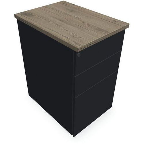 CAISSON 3 TIROIRS P.60CM L.432CM H.73CM GRIS/BRUNSWICK - EOL