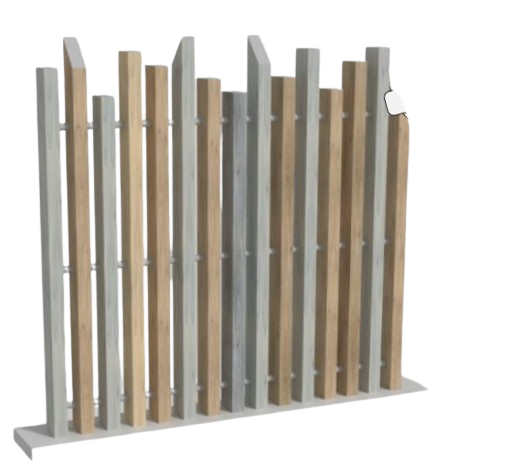 Clôture PVC ajourée - lisses verticales 5 cm d'épaisseur, renforcées aluminium - COSMOS - Gamme Prestige_0