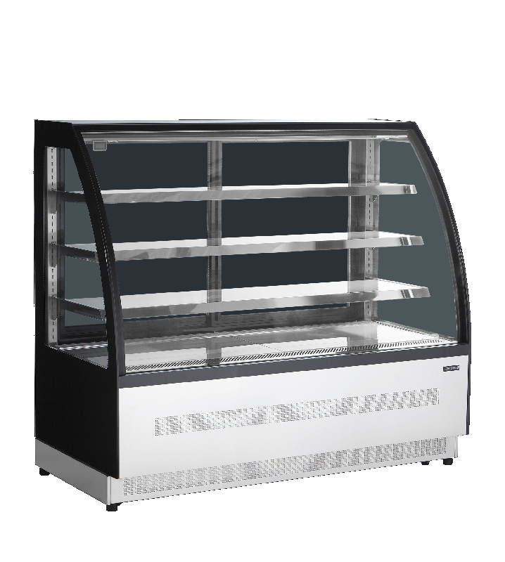 Comptoir réfrigéré TEFCOLD LPD1500C/BLACK - façade anti-buée, double vitrage, éclairage LED_0