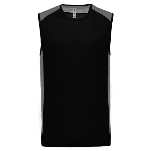 DÉBARDEUR BICOLORE UNITY PES NOIR/GRIS TECH