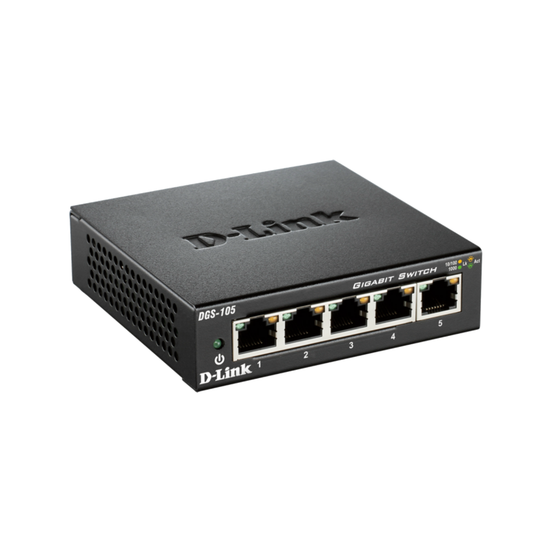 D-Link DGS-105 - Switch 5 ports - Interfaces 10/100/1000BASE-T - Non PoE_0