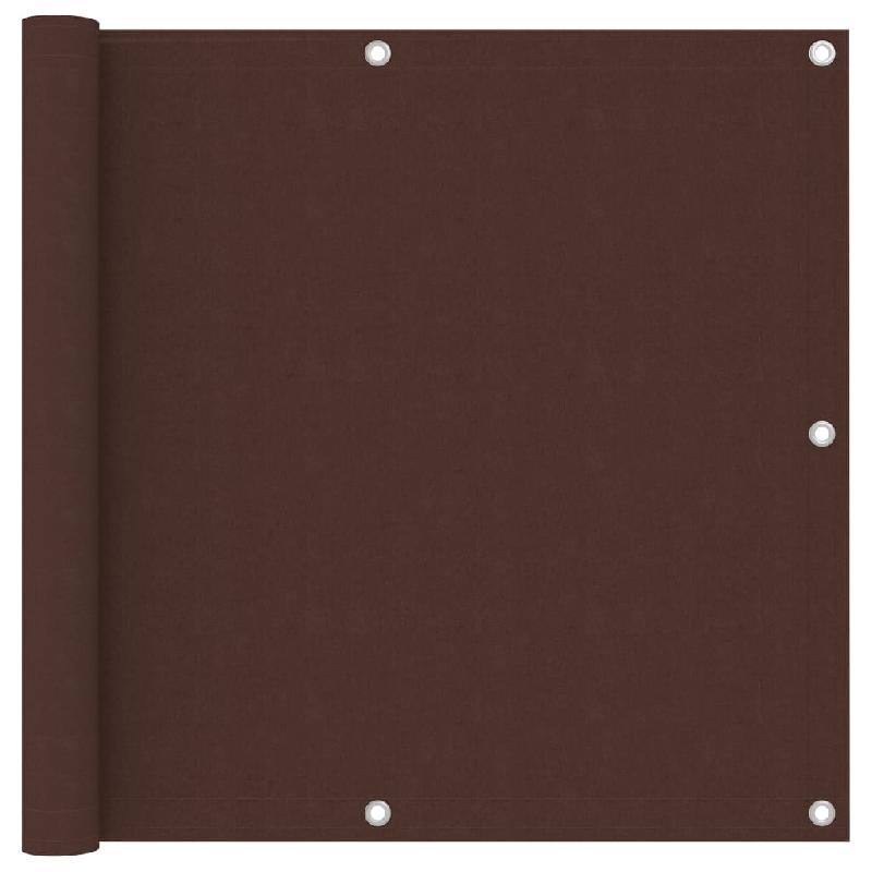 ÉCRAN DE BALCON BRISE PARE VUE PROTECTION CONFIDENTIALITÉ 90 X 500 CM TISSU OXFORD MARRON 02_0010244_0