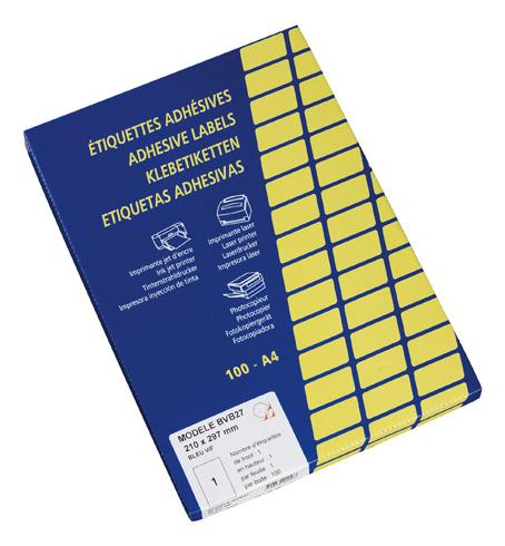 ETIQUETTE JET D'ENCRE ET LASER 210 X 297 MM ORANGE - BOÎTE DE 100