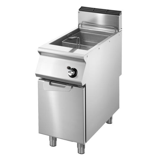 Friteuse gaz sur pied inox avec 1 cuve 13 l puissance 12 kw - PVS9040FRGS13_0