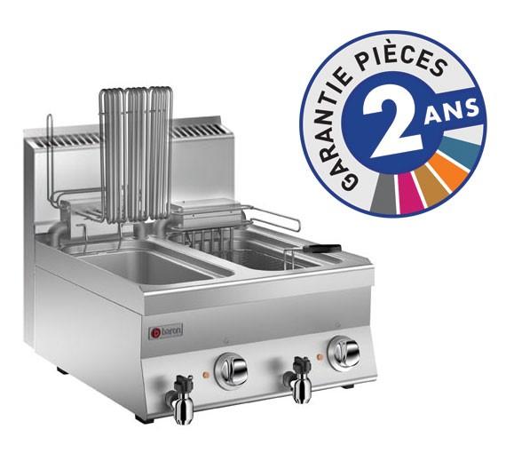 Friteuse électrique professionnelle - 2x 10 litres - Gamme 650 - Baron 60fre600 avec cuves inox et robinets de vidange_0