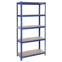 HELLOSHOP26 - Étagère de rangement charge lourde en acier résistant clipsable 4 niveaux tablette en MDF 160 x 80 x 40 cm capacité de 520 kg garage_0