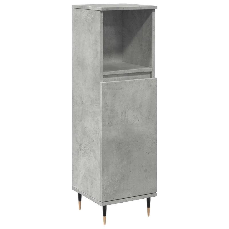 Helloshop26 - Armoire de rangement salle de bain avec étagère ouverte 30 x 30 x 100 cm style industriel en bois gris béton 02_0051084 - vert Bois m_0
