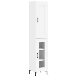 Helloshop26 - Buffet bahut commode armoire meuble de rangement organisateur cuisine salle de séjour salon haut 34,5 x 34 x 180 cm 02_0032272 - 300021_0