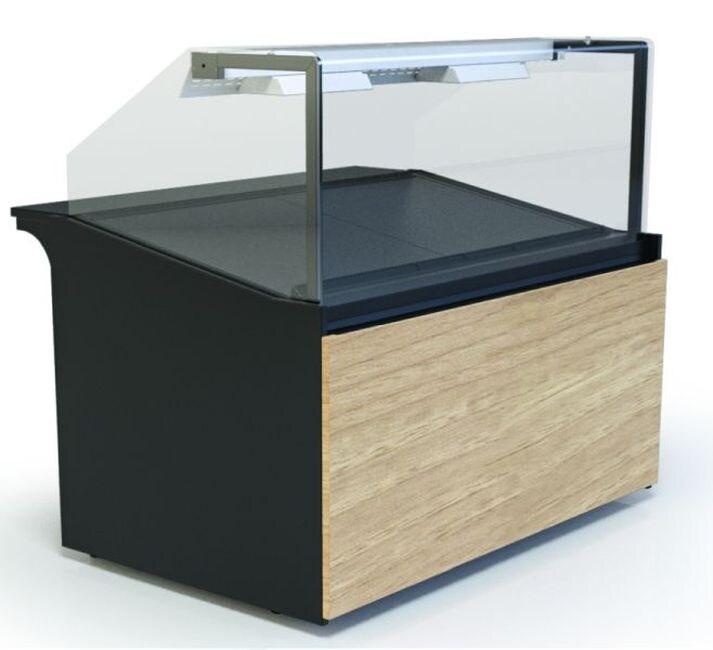 KBS Gastrotechnik KBS Comptoir chauffant boulangerie 1330x985x1200 mm montage droit en verre 230 V - 4059395029079_0