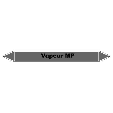 LOT DE 5 - MARQUEUR DE TUYAUTERIE - VAPEUR MP - NFX 08-105 - VINYLE LAMINÉ 450 X 52 MM