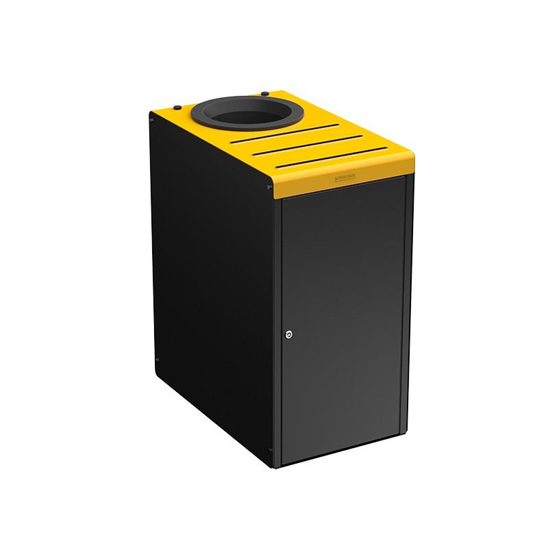 Meuble de tri sélectif alimentaire ALITRI 65L - Rossignol - Couvercle jaune_0