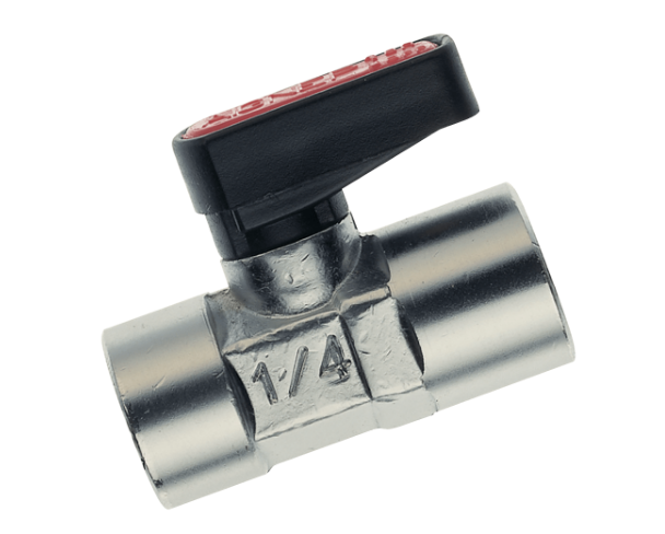 Mini-robinet à boisseau sphérique pour gaz en laiton - Type 6300 BSPP femelle x femelle - Pirtek_0