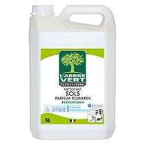 NETTOYANT SOLS ARBRE VERT ROMARIN D'ORIGINE VÉGÉTALE - BIDON DE 5 LITRES