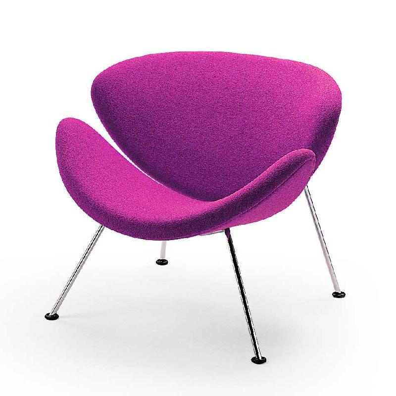 ORANGE SLICE / FAUTEUIL DESIGN 4 PIEDS TISSU FUCHSIA_0