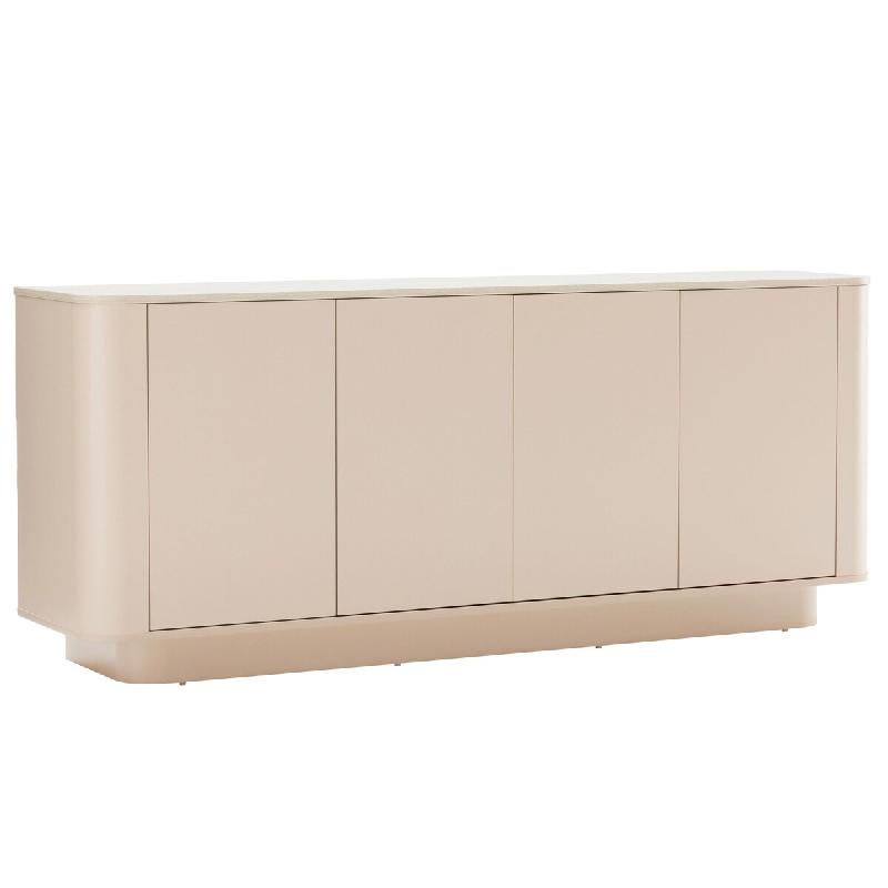Oviala Business Buffet uni 4 portes L 180 cm crème - beige Bois massif 114511_0