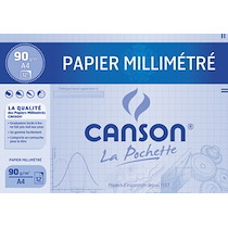 PAPIER MILLIMÉTRÉ, A4, 90 G/M2, COULEUR: BLEU - LOT DE 6