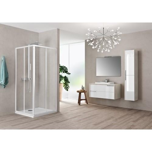 PAROI DE DOUCHE COULISSANTE - ACCÈS D'ANGLE - 4 PANNEAUX -RIVIERA 2.0 A87-89CM NOVELLINI