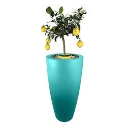 PLAST'UP ROTOMOULAGE Pot de fleurs conique delight 200l - MENTHEFRAICHE - bleu 0750122560752_0