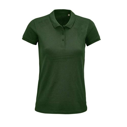 POLO PERSONNALISABLE FEMME COTON ORGANIQUE BIO VERT BOUTEILLE