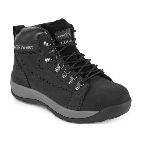 PORTWEST FW31 MI-BRODEQUIN STEELITE NUBUCK SB HRO NOIR - TAILLE 46