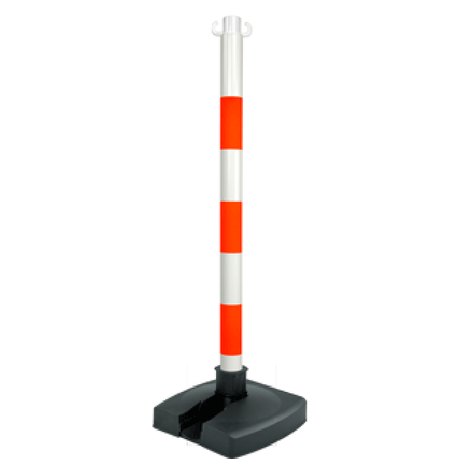 Poteaux sur socles, pliables, avec crochets pour chaines - PTAPVCOGFBC-NV01_0