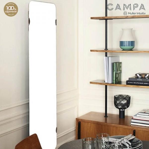RADIATEUR ÉLECTRIQUE ÉTROIT VERTICAL CAMPAVER ULTIME LYS BLANC 800 W CMEC08VBCCB