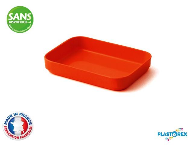 RAVIER RECTANGULAIRE 13 X 9 CM MELAMINE ORANGE