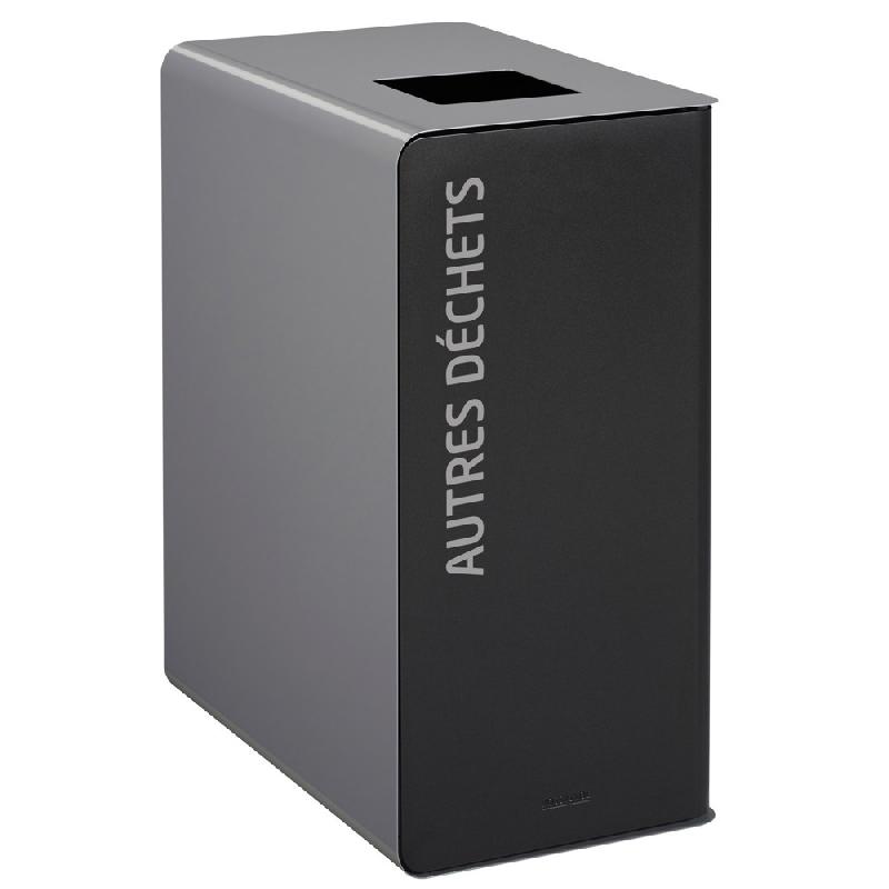 ROSSIGNOL Borne de tri selectif 65 L sans serrure - cubatri - tri dechets non recyclables - gris manganese / gris clair_0